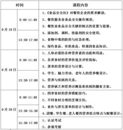 全國飯店餐飲業食品安全管理師與營養師 山西 培訓班2019年9月18日 20日介休市舉辦